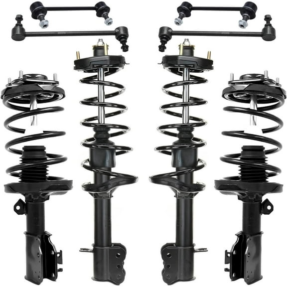 Detroit Axle - Front & Rear Struts & Coil Springs Sway Bar Links Replacement for 2002-2003 Mazda Protege5 Sport Suspension - 8pc Set