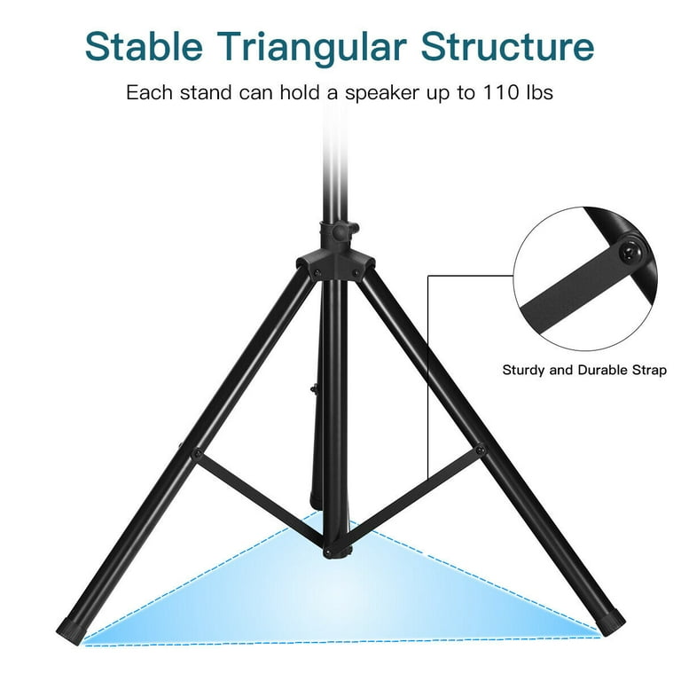 Tripod DJ PA Speaker Stand 38''- 72'' Adjustable Height w/ Locking