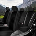 thumbnail image 2 of FH Group Neoprene Universal Car Seat Covers Fit For Car Truck SUV Van - Full Set Black, 2 of 9