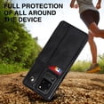 thumbnail image 5 of Design for Samsung Galaxy S20 Ultra 5G Phone Case with Screen Protector Adjustable Wrist Strap Kickstand Credit Card Slot Slim Shockproof Hybrid Rugged Protective Cover for Men 6.9 inch Black, 5 of 7