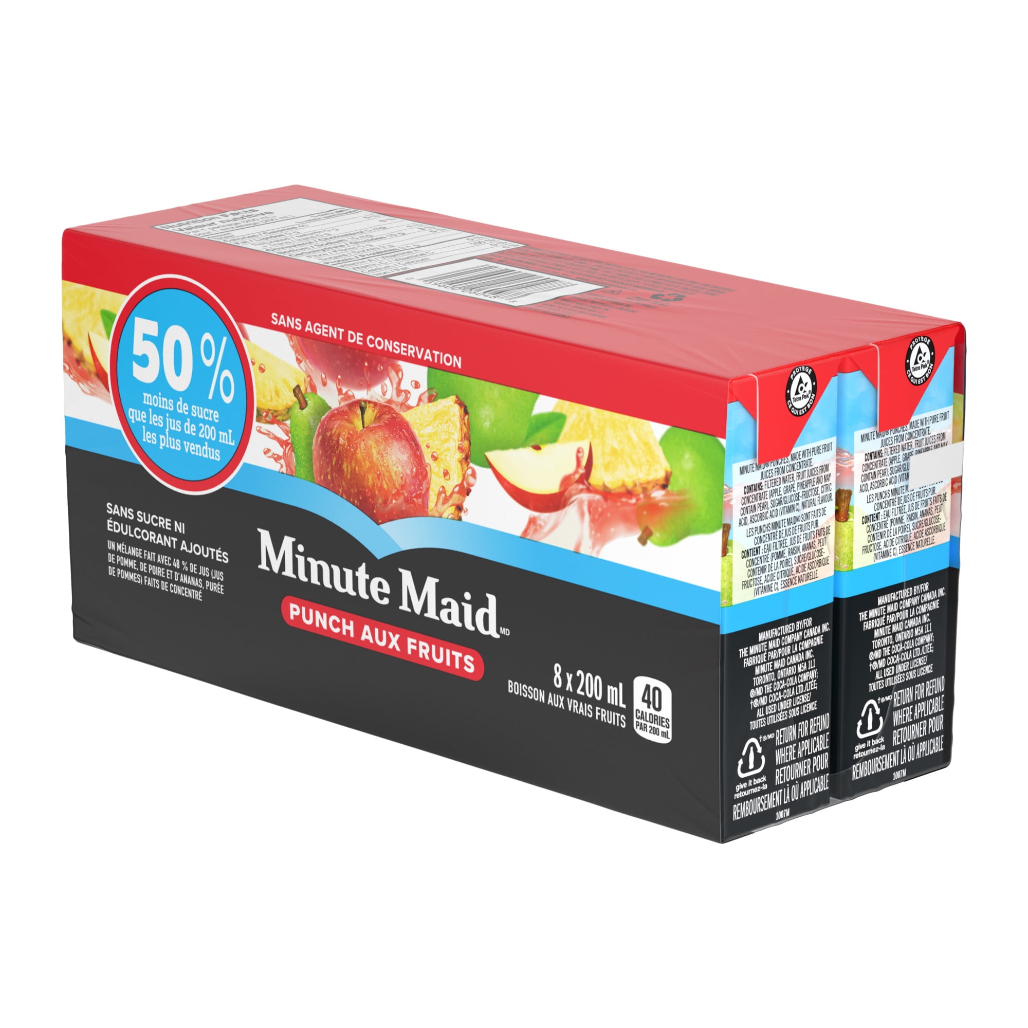 Minute Maid Fruit Punch Cartons, 200 mL, 8 Pack, 200 x mL