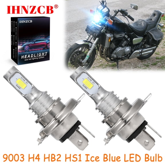 IHNZCB for Suzuki Madura GV1200 GV700GL - 2X HS1 9003 H4 HB2 LED Headlights Bulb 55W Ice Blue YTL,Motorcycle Light,Y81