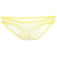 thumbnail image 2 of khonts,Mens See Through Mesh Triangle Briefs Underwear See Through Pouch Sheer Sexy Underpants Panties Yellow XL, 2 of 2