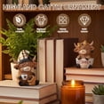 thumbnail image 3 of Ihvewuo 2pcs Coffee Highland Cow Figurines Decor Coffee Cow Desk Decorations Gnomes Scottish Resin Statue Calf for Home Garden Kitchen Office Tiered Tray Table, 3 of 11