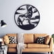thumbnail image 4 of Escultura de pared de metal Decoraciones de pared modernas Adorno colgante Decorativo Arte bohemio Negro para el hogar Oficina Comedor, 4 of 7