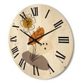 thumbnail image 3 of Designart 'Abstract Minimal Shapes Under Flowers I' Modern Wood Wall Clock, 3 of 5