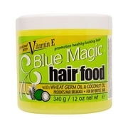 Blue Magic Hair Food with Wheat Germ Oil & Coconut Oil, 12 oz