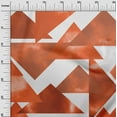 thumbnail image 3 of oneOone Viscose Chiffon Orange Fabric Geometrical Craft Projects Decor Fabric Printed By The Yard 42 Inch Wide, 3 of 4