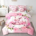 thumbnail image 1 of YST Kids Cartoon Pig Bedding Set, 7-Piece Spring Blossom Comforter Set, Kawaii Piggy Theme, Twin Size, 1 of 4