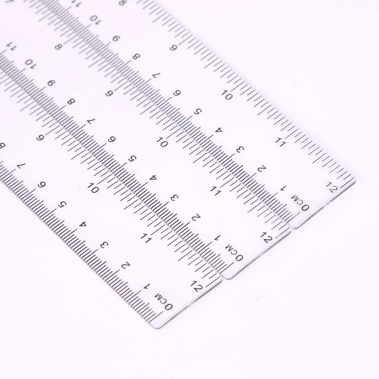 Rulers 12 inch, Pack of 3, Clear Ruler, Plastic Ruler, Drafting Tools, Rulers for Kids, Measuring Tools, Ruler Set, Ruler Inches and Centimeters