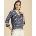 thumbnail image 3 of Moomaya Long Sleeves Round Neck Regular Printed Top - Women's Casual Printed Top, 3 of 9