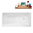 thumbnail image 6 of 59" Streamline B-348-114-PBR Soaking Freestanding Tub and Tray With Internal Drain in Polished Brass, 6 of 10
