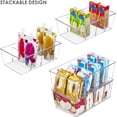 thumbnail image 4 of Paquete de 2 contenedores organizadores de almacenamiento de alimentos, contenedores de plástico transparente para despensa, cocina, refrigerador, organización y almacenamiento de gabinetes, paquetes, 4 of 8