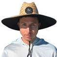 thumbnail image 2 of Straw Sun Hat for Men and Women Great for Fishing, Lifeguards, Beach, Summer and Gardening with Wide Brim for Sun Protection Natural, 2 of 6