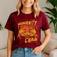 thumbnail image 4 of Reject Humanity Crab Shirt, Horror Crab Horror T shirt, Meme Shirt, Funny Shirts, Funny Gift, Graphic Tees, 4 of 5