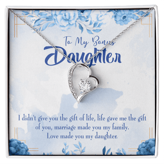 To My Daughter Bonus Daughter Forever Necklace w Message Card