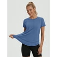 thumbnail image 5 of Rosvigor Womens Workout Tops Short Sleeve Tee Shirts Comfy Athletic Shirts Loose Womens Activewear Tops for Gym Running Yoga, 5 of 8