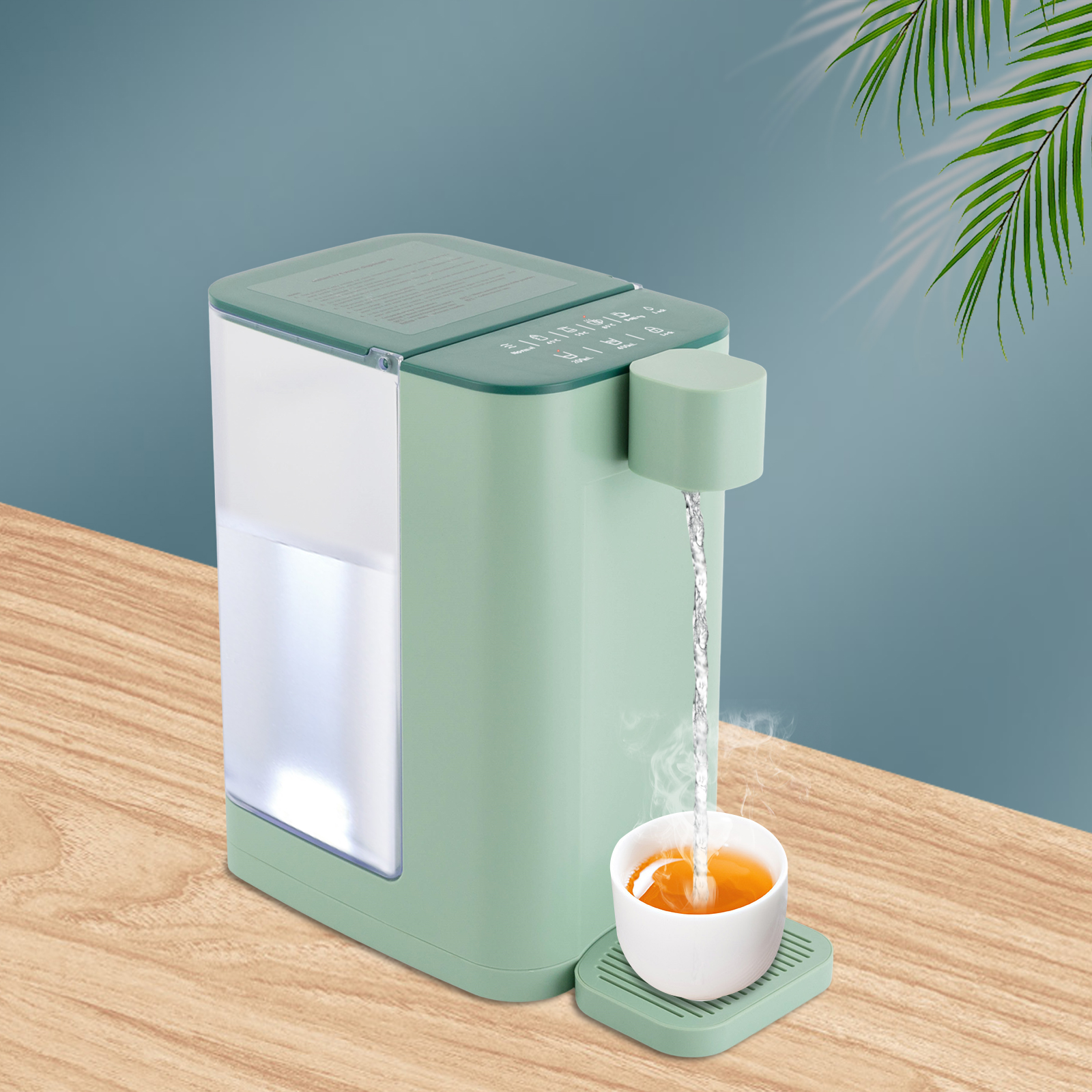 Dwellnix Small Instant Hot Water Dispenser with 1600W Power, 5 Adjustable Temperatures, Low Noise & Safe Heating, Perfect for Office and Home Use