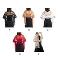 thumbnail image 4 of Minnieouse Chal de mujer portátil lavable decorativo flor patrón encaje transpirable elegante moda Oficina señoras envuelve ropa Accesorios de disfraces Blanco Minnieouse AP012528-03, 4 of 6