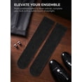 thumbnail image 5 of Gustave 2 Pairs Thin Dress Socks for Men Over the Calf Glitter Silk Sheer Socks Soft Breathable Formal Business Work Nylon Socks, 5 of 7
