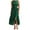 Green, variant on TSADFHJI Leather Skirts for Women The Drop Sweet Wind Summer New Solid Color Waist Closed Round Neck Fashion Dress Xl Black
