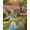 Double-layered - Blue, variant on Solar Cascade Hanging Bird Bath Fountain Elegant, Self-Powering Solar Powered Cascading Bird Bath with Adjustable Nozzles, Weatherproof Bowl & Double Tiered Waterfall Design