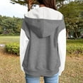 thumbnail image 5 of FRSASU Women's Color Block Zip up Hoodie Sweatshirt Casual Long Sleeve Jacket with Pockets Loose Tops Gray, 5 of 6