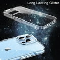 thumbnail image 3 of JETech Glitter Case for iPhone 13 Pro Max 6.7-Inch, Bling Sparkle Shockproof Phone Bumper Cover, Cute Sparkly for Women and Girls (Clear), 3 of 7