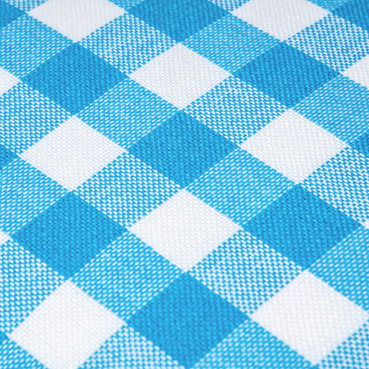Phantoscope Checkers Series Square Decorative Throw Pillow with Inserts, Classic Retro Plaids, 20"x20", Sky Blue/White, 2 Pack