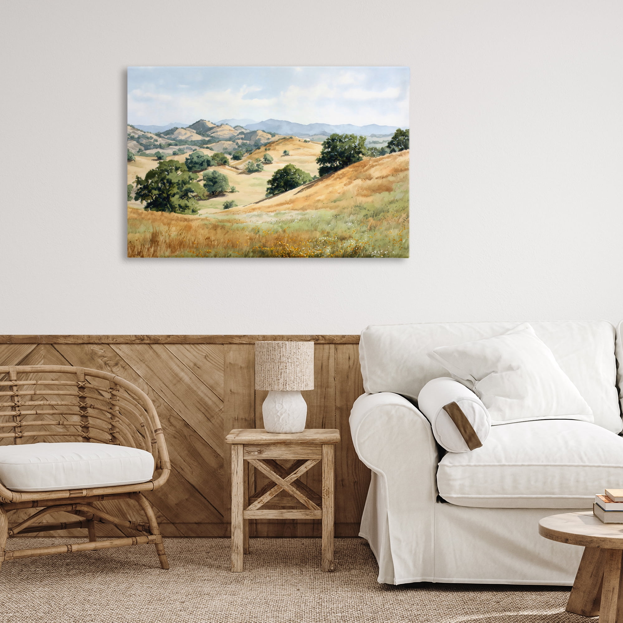Stupell Industries Idyllic Mountains and Trees Canvas Wall Art, design by Petal Prints Design