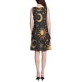 thumbnail image 3 of FORMRS Summer Dress for Women Loose U Neck Sleeveless Midi Beach Sundresses with Pockets, Sun Moon and Stars Pattern, 3 of 8