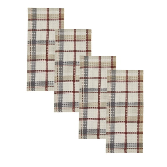 Park Designs Glenwood Waffle Dishtowel Set of 4