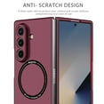 thumbnail image 5 of Allytechgroup Magnetic Case for Samsung Galaxy Z Fold 4, Support Wireless Charging Slim Lightweight Non-Slip Glossy Back Cover Shock-Absorbent Anti-Scratch PC Shell for Women Men, Winered, 5 of 9