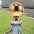 thumbnail image 6 of HOOWIFFY Golden Reflective Stainless Steel Garden Globe with Stand, Outdoor Yard and Fence Decorative Sphere, 6 of 6