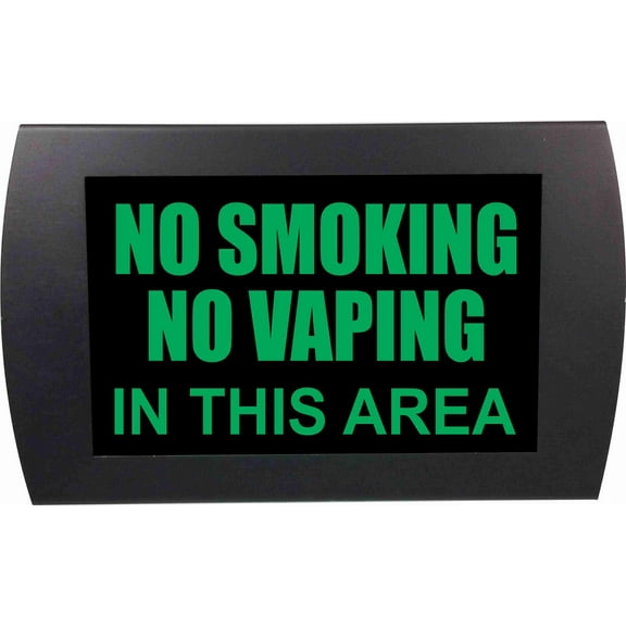 AMERICAN RECORDER - "NO SMOKING/NO VAPING" LED Lighted Sign