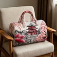 thumbnail image 5 of Quilted Duffel Bags for Traveling, Weekend Travel Tote Floral Embroidered Overnight Bag Weekender Carry On Barrel Bag for Women Girls, 16 Inch (C), 5 of 8