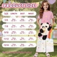 thumbnail image 7 of Uourmeti Tween Girls Maxi Dress Short Sleeve Round Neck Casual Flowy Cute Panda Rainbow Print Summer Long Dress for Girls Big Kids, Size 9-10 Years, 7 of 7