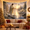 thumbnail image 3 of River Baptism Scene Tapestry Wall Hanging, 3 of 7