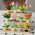 thumbnail image 2 of Puzzle Block Toys Potted Building Blocks Simulate Succulent Flower Bouquets Eternal Flowers Home Decoration Christmas Gifts,WITH BOX, 2 of 6