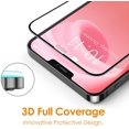 thumbnail image 2 of IBAOLE [3 Pack] Screen Protector Compatible with iPhone 12 Pro Max 12 6,7 Inch, HD Clarity Full Screen Protection Tempered Glass Film Screen Protector with Installation kits, TransparentBlack, 2 of 7