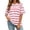 A-Pink66, variant on Jamsmile Women T-Shirts Striped Print Loose Fit Short Sleeve Summer Tee Shirts Tops Casual Oversize Basic Baggy Loose Tops