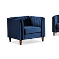 thumbnail image 5 of Uspridefurniture Plainfield Line Tufted Square Design Velvet Armchair, Blue, 5 of 5