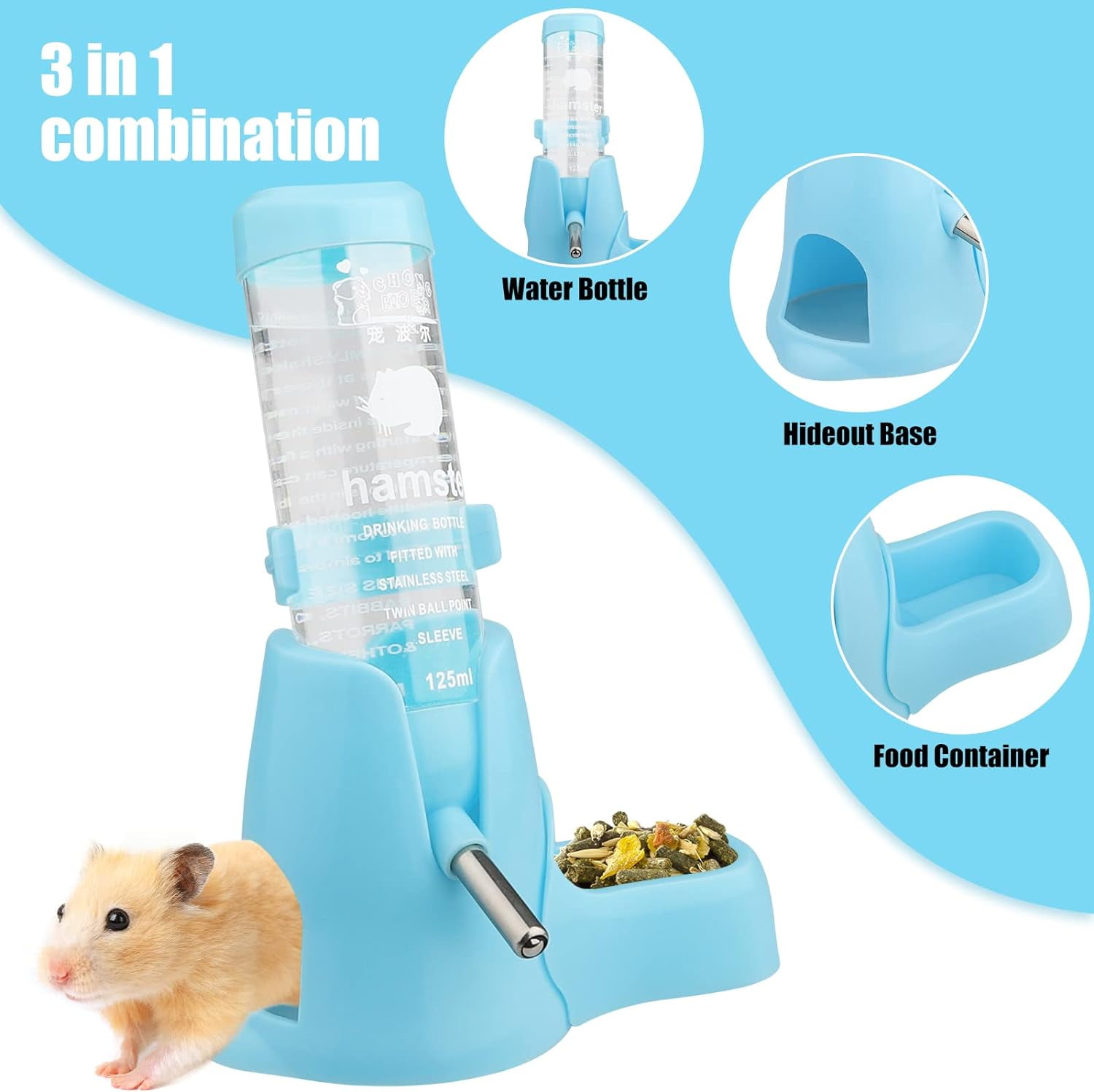 HOT Gerbil Hamster Water Bottle For Aquarium Hamster Water