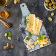 thumbnail image 5 of Floral Cutting Board, Composition of Blossoming Flowers with Green Spring Leaves Romantic Nature, Tempered Glass Cutting and Serving Board, Wine Bottle Shape, Lilac Purple Green, by Ambesonne, 5 of 5