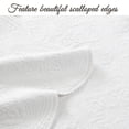 thumbnail image 3 of 100% Cotton Victorian Medallion Matelasse Quilt Set, Reversible Lightweight Coverlet Oversized Queen 3 Piece All Season, 3 of 6