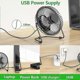 thumbnail image 4 of 2026 Mini Usb 4 Inch Usb Desk Fan, Desk Fan, Desktop Silent Cooling Fan, Metal, 4 of 5