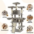 thumbnail image 3 of FOOWIN 70.8" Large Cat Tree, Multi-Level Cat Tower with Sisal Scratching Posts, Cat Activity Center Cat Play House, Gray, 3 of 9