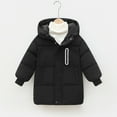 thumbnail image 2 of PINQI Boys down Jackets Thick Warm Zip up Hooded Puffer Coats Plain Lightweight Winter Outwear Kids Padded Oversized Jackets, 2 of 9