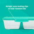 thumbnail image 2 of Sistema Nest It Meal Prep Food Storage Containers with Lids, 3 Compartments, 8 Cups, 5 Pack, Teal, 2 of 3