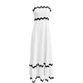 thumbnail image 4 of Honeeladyy Womens Summer Sleeveless Maxi Dresses Adjustable Strap Zipper Beach Vacation Flowy Long Dress White L, 4 of 9